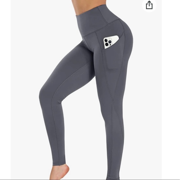 Pants - Gray Pocket Legging